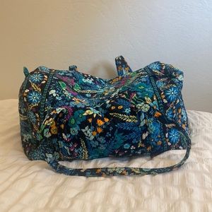 Vera Bradley Large Duffel Bag in Midnight Blues pattern